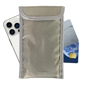 Business Style 6.5 Inch Anti-Radiation Shockproof Wallet Case with GPS Blocking for iPhone Pack of 10