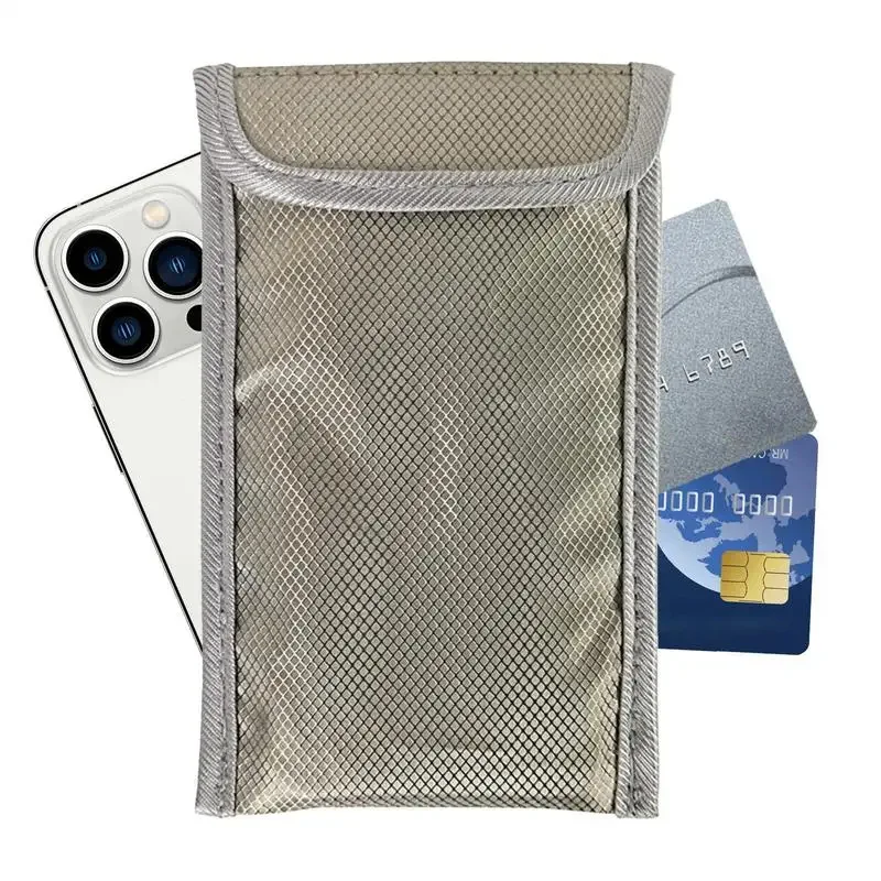 Business Style 6.5 Inch Anti-Radiation Shockproof Wallet Case with GPS Blocking for iPhone Pack of 10