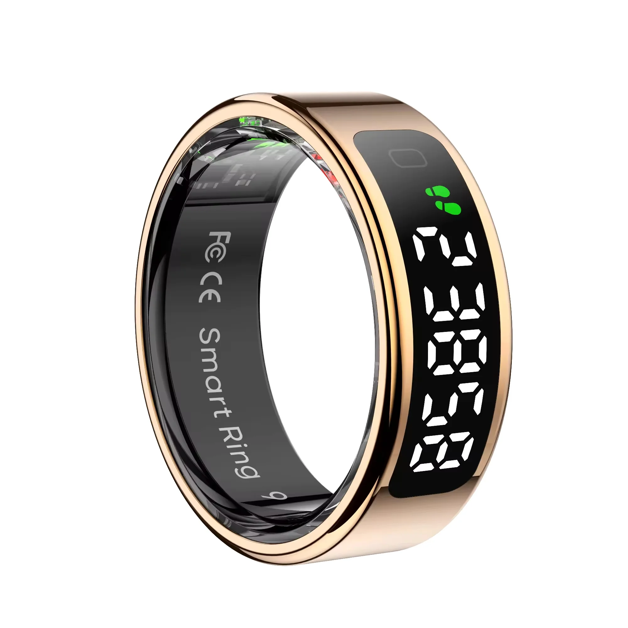 R11 Smart Ring Waterproof Fitness Tracker for Men Women Sleep Heart Rate Monitor Light Touch Health App Control Android