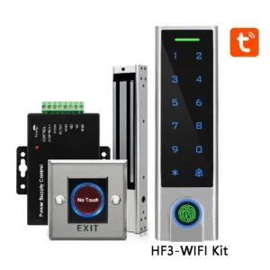 RFID Keypad Access Control Kit With ID Keyfobs 280kg Magnetic Lock Push No Touch Exit Button DC12v Power Supply Tuya Optional