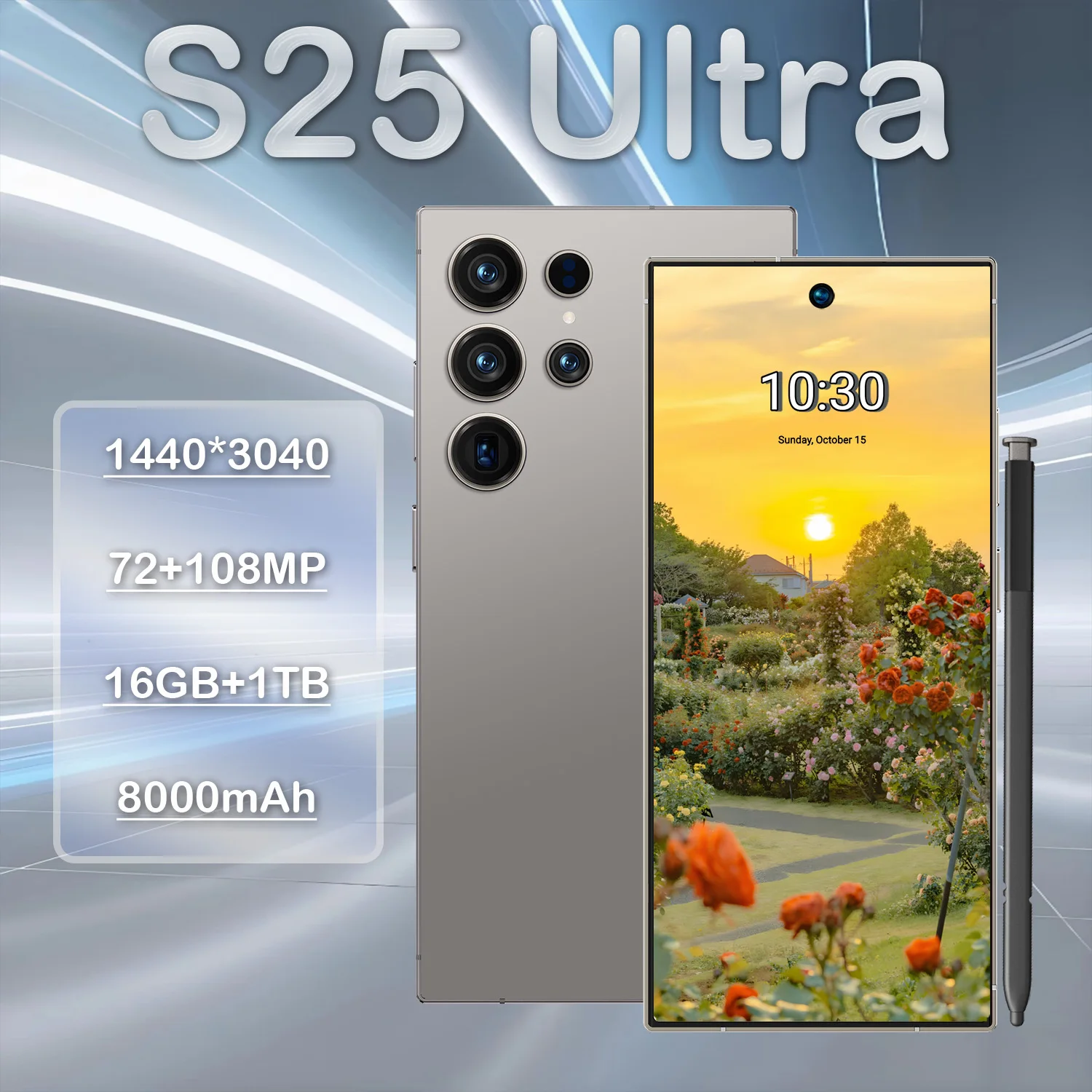 Stylish Brand New Unlocked S25 Ultra Android 13 Phone 16GB+1TB 8-Core 6.8 Inch Screen Dual Sim 48MP Camera Smartphone - Image 3