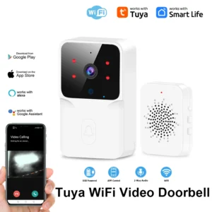 Tuya Smart WiFi Video Doorbell Camera Night Vision Smart Visual Doorbell Wireless Visual Intercom Home Security Surveillance