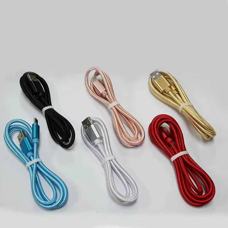 1m Fast Charging Usb c Phone Cable Nylon Braided Data Cable Type-c Charging Cable Pack of 20 - Image 2