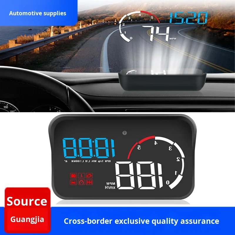 M10 Direct Factory Sale Car HUD Head-Up Display Yellow White Projection Speed Water Temperature Voltage Meter OBD2 Compliant - Image 3