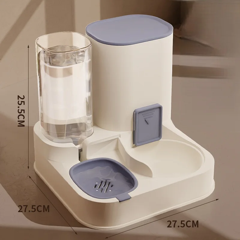 Large Capacity Stainless Steel Non-slip Smart Control Automatic Gravity 2 1 Easy Clean Portable Pet Food Feeder Water Dispenser Pack of 2 - Image 4