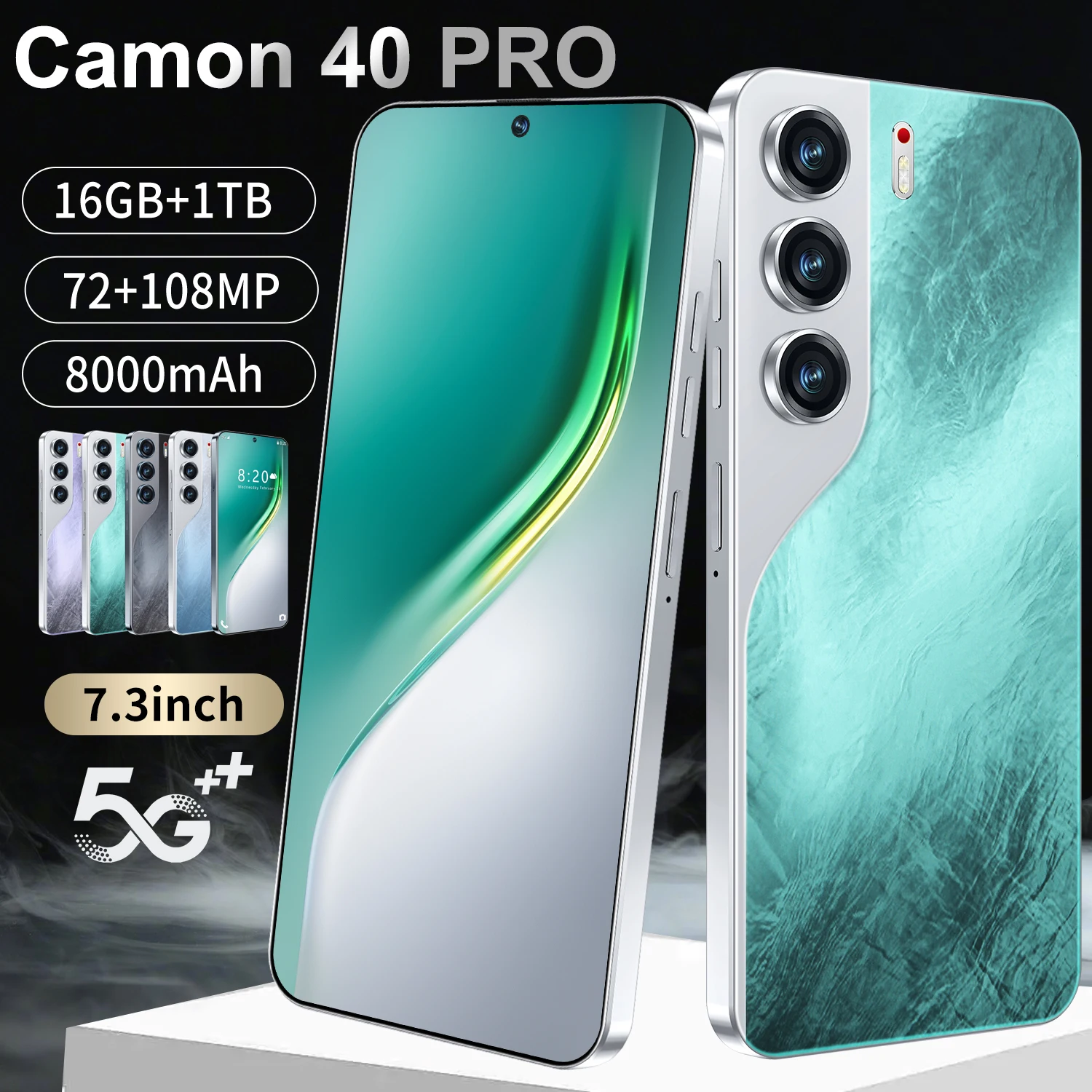 Tecno Camon 40 Pro 5G Smartphone Unlocked with HD 6.8-Inch Dual Card Mobile Phone 4G/5G Network CDMA Cellular - Image 3