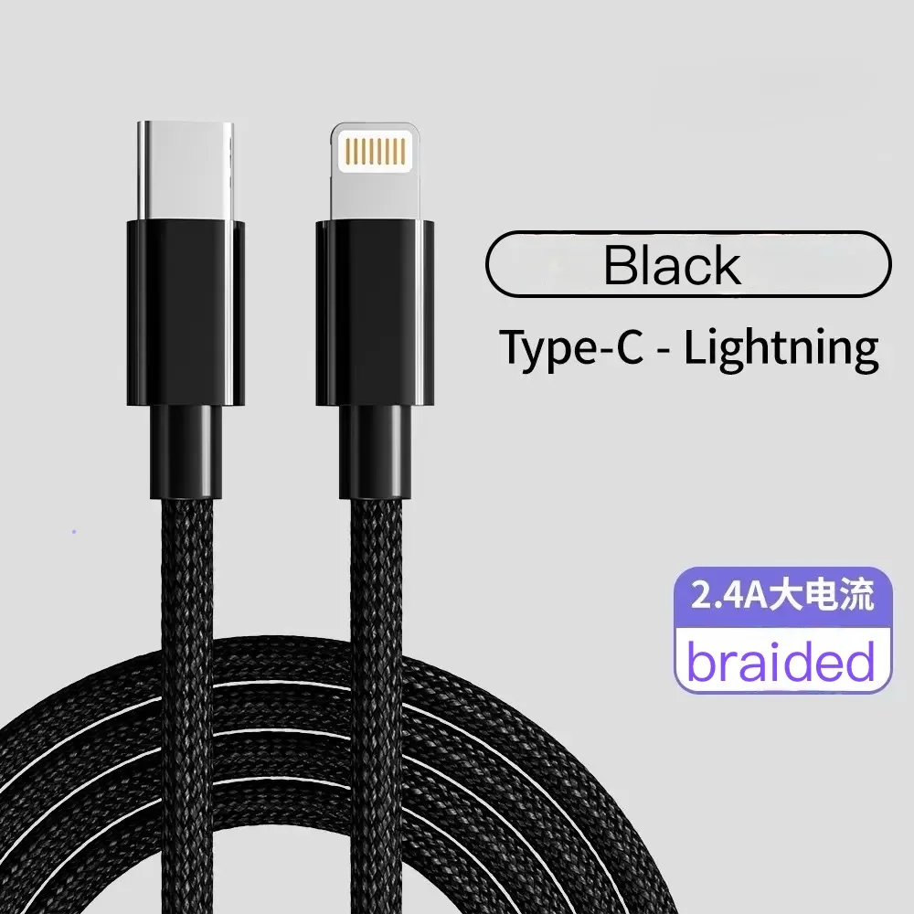 MFI Certificate Manufacturer Braided 1m 2m 20w USB C to mfi Type C PD Fast Charging Cable 12 13 14 15 16 Pro Max for iphone 11 Pack of 10 - Image 3