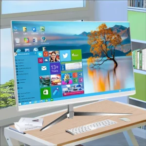 23.8 Inch All-in-One PC Slim Desktop Computer Core i3 10110U 16GB 512GB SSD AIO Computer All in One Pc Gaming with UPS Battery