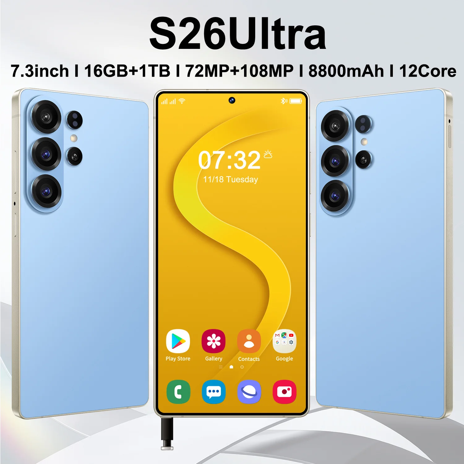 Value Deal S26 Ultra 5G Smartphone 16GB+1TB Storage Camera Unlocked Android Mobile Phone with Face ID Fingerprint Dual SIM - Image 4