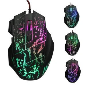 HXSJ A874 RGB Backlit Gaming Mouse High Performance Optical USB Wired Mouse with Fire Button Wholesale for PC Computer Gamers Pack of 500