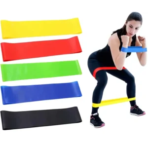 Yoga and Strength Training Elastic TPE Mini Circular Resistance Exercise Belt for Fitness Exercises Pack of 100