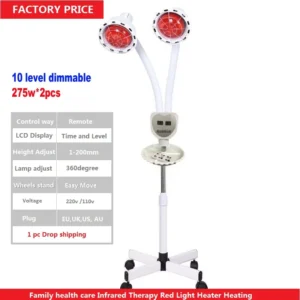 Heaters Double Head Temperature Infrared Therapy Lamp Beauty Salon Red Infrared Light Physiotherapy Heat Lamp Heater