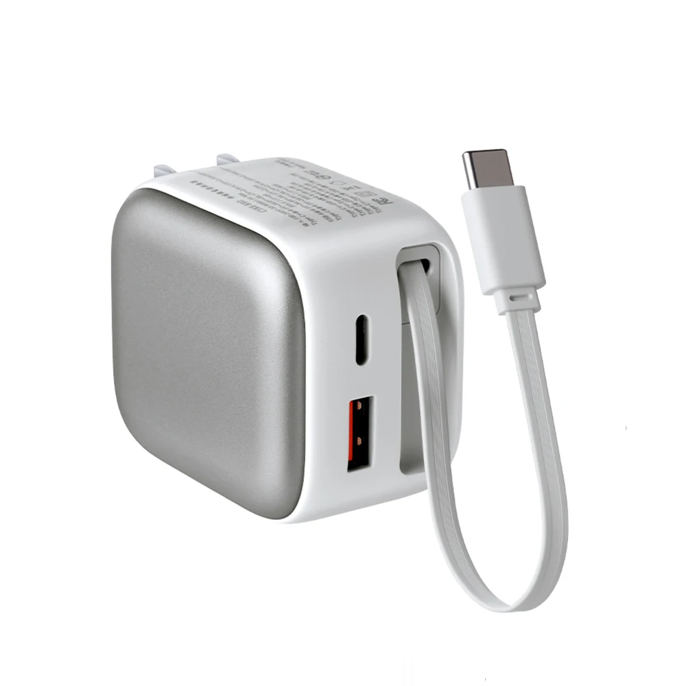 K60 35W Fast Charger with 70cm Stretching Wire Cable BSMI GaN QC3.0 for iPad Android Tablets Laptops US Plug OTP Protection - Image 4