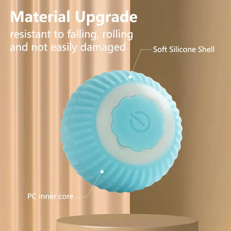 Dropshipping Electric Interactive Durable Pet Rolling Ball Toy Silicone Rolling Moving Chase Pet Play Accessory for Cats & Dogs Pack of 2 - Image 4