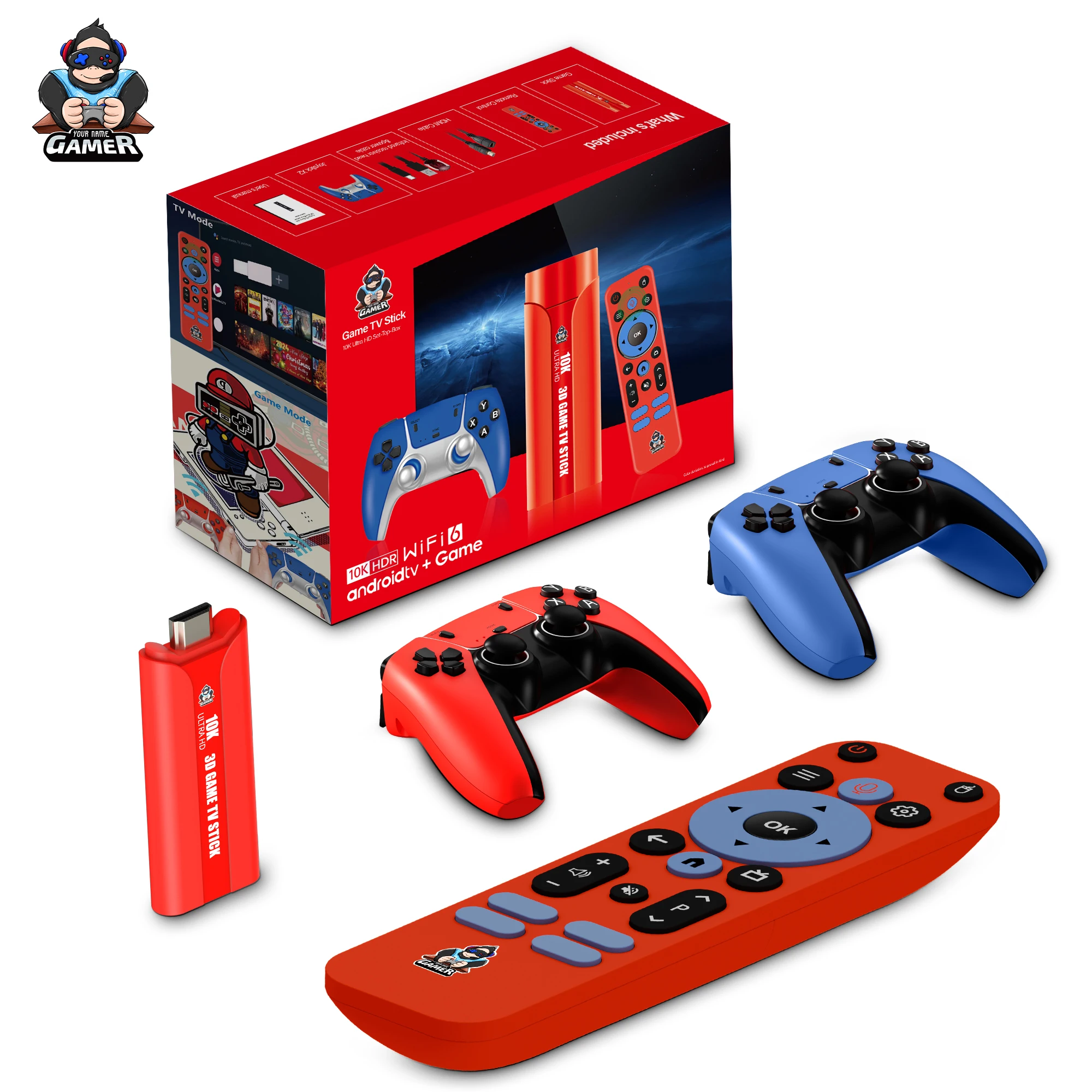 16GB G1 Video Game Stick 30000 Video Game Console 5G/6G Dual Wifi Dual Wireless Controller Video Game Stick Pack of 2