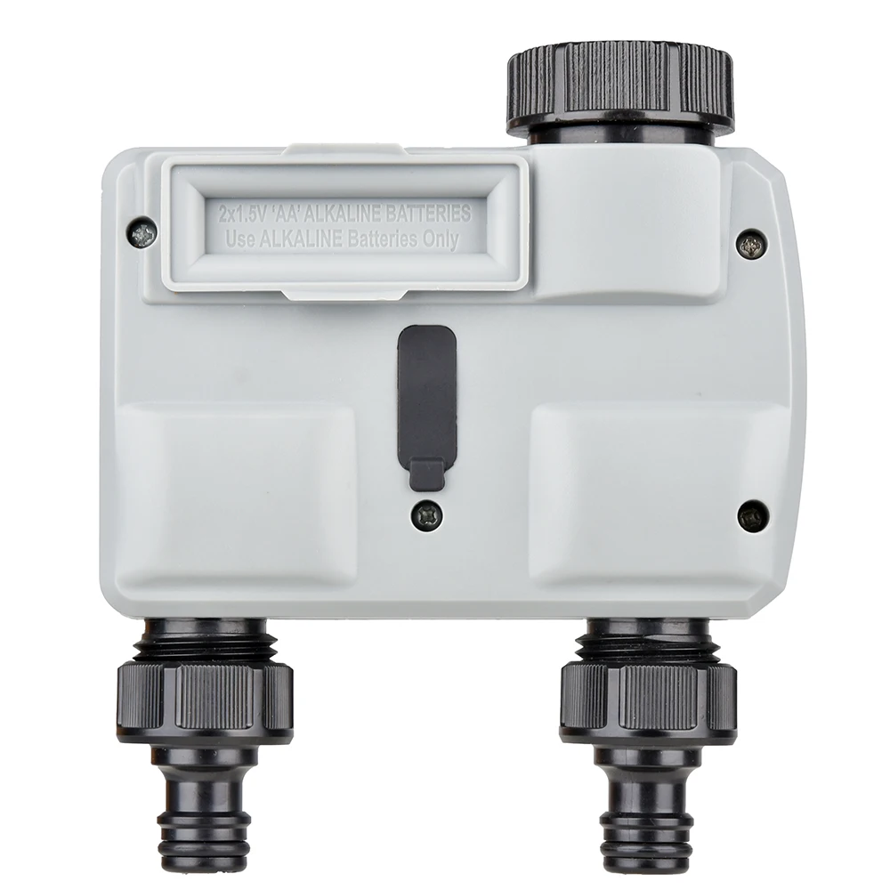 Wholesale Plant Garden Outdoor Automatic Waterproof Big Screen Green/grey 2 Outlet Intelligent 2 Zone Sprinkler Timer - Image 4