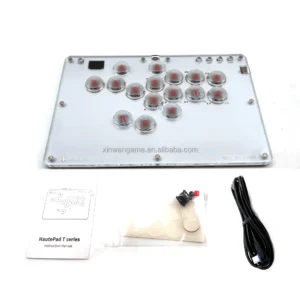 Mini Portable Hitbox Console Controller Big Button Design Mechanical USB PC for PS4 PS5 Arcade Fighting Games English