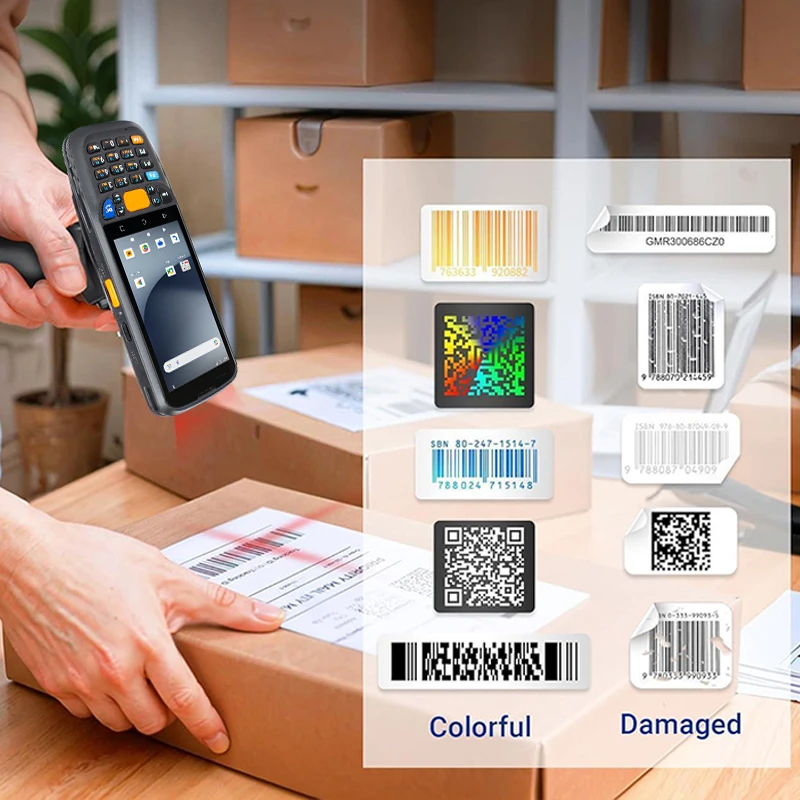 Hand Terminal Rugged PDA Android 11 GMS Barcode Scanner 4 Inch Screen 4+64 5000mAh Battery GPS 1D/2D/QR Inventory Scanner - Image 3