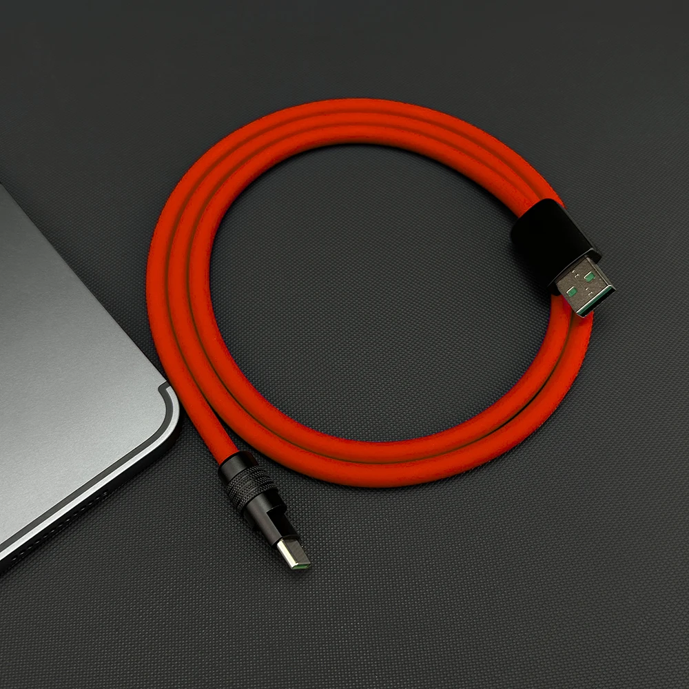 120W Chubby 2.0 USB C Fast Charging Cable Silicone Soft Durable USB C Cable Extra Thick Charger Cord Compatible with IPhone17 15 - Image 3