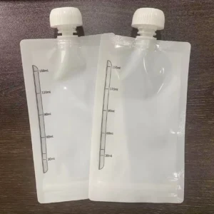 Mid-White DIY Kids Baby Food Spout Squeeze Pouch Plain No Print Draw for Milk Jelly Chewing Gum Canned Food
