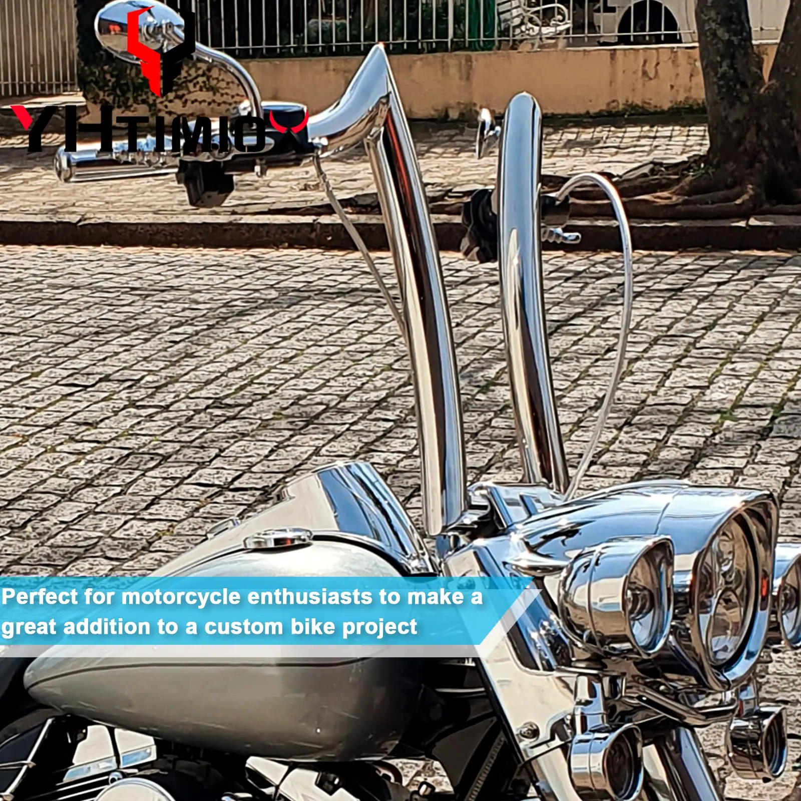 Mixed Wholesale-25mm Motorcycle Handle bar 14'' Rise 2" Ape Hanger Handlebar Aluminum Fits for Harley Motorcycle Handlebar - Image 4