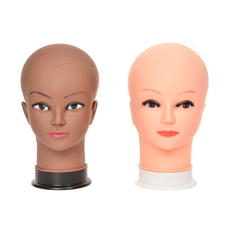 Best Price African American Brown Training Mannequin Head With Make up for Wigs Hat Display Stand Pack of 16 - Image 4