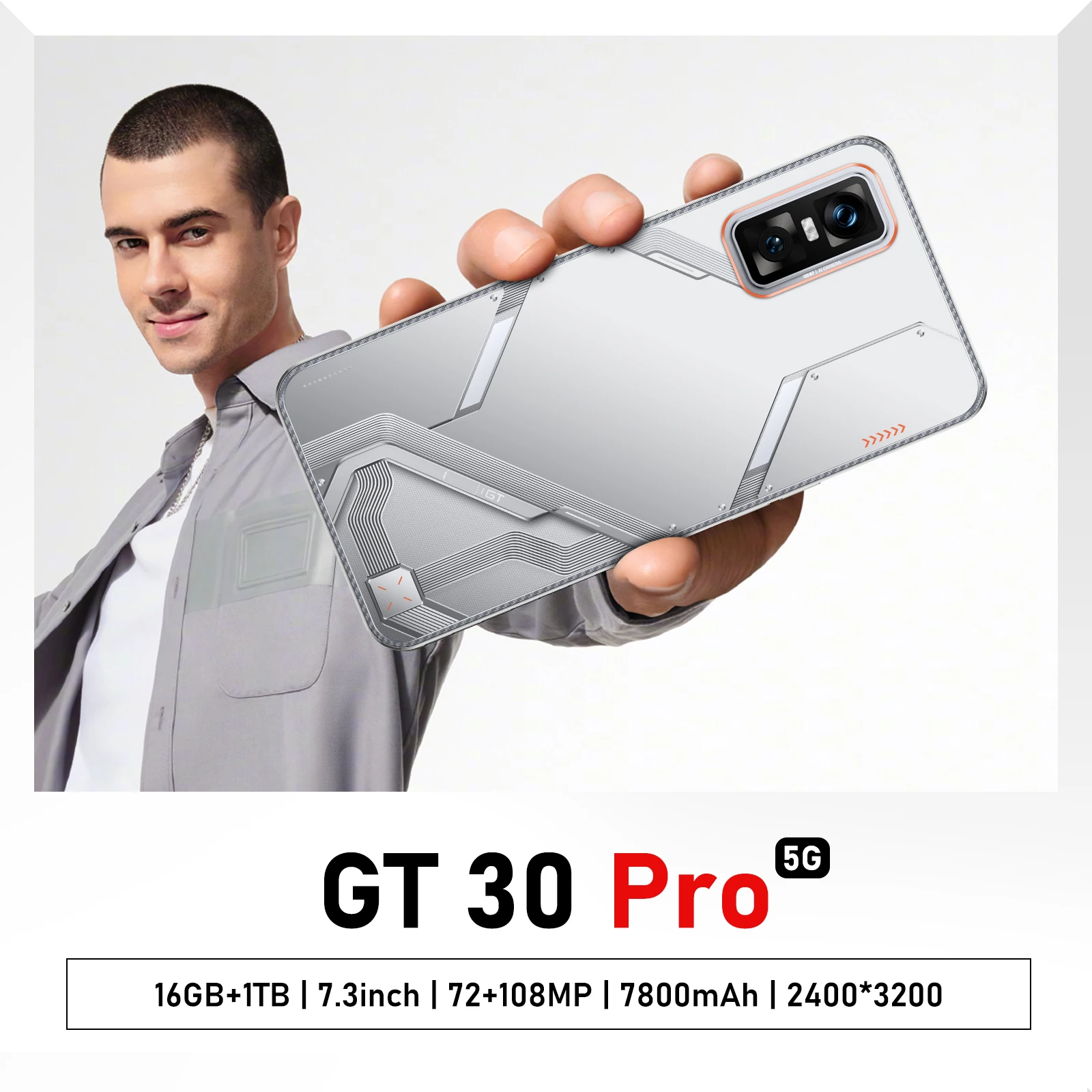 GT30 5G Smartphone Deca Core CPU HD Screen 7800mAh Battery 108MP Rear Camera CDMA/LTE Cellular 16GB+1TB Global - Image 2