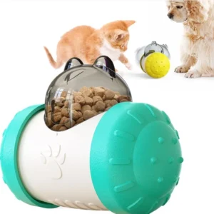 Cat Puzzle Slow Feeder Chew Training Snack Food Leakage Training Tumbler Dog Toy for Puppy
