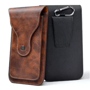 Men Pu Leather Belt Mobile Phone Waist Bag for Case Portable Double Phone Sports Accessories Pouch Sports Pack of 10