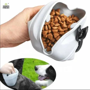 Pet Training Pocket With Clip and Magnetic Closing Silicone Portable Dog Treat Pouch Bag Food Snack Pet Pouch Pack of 40