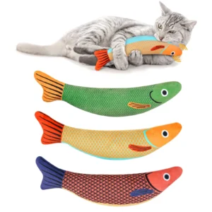 Wholesale Catnip Toy Bite Resistant Catnip Toys Plush Cartoon Kitten Teething Interactive Toy for Cats Pack of 100
