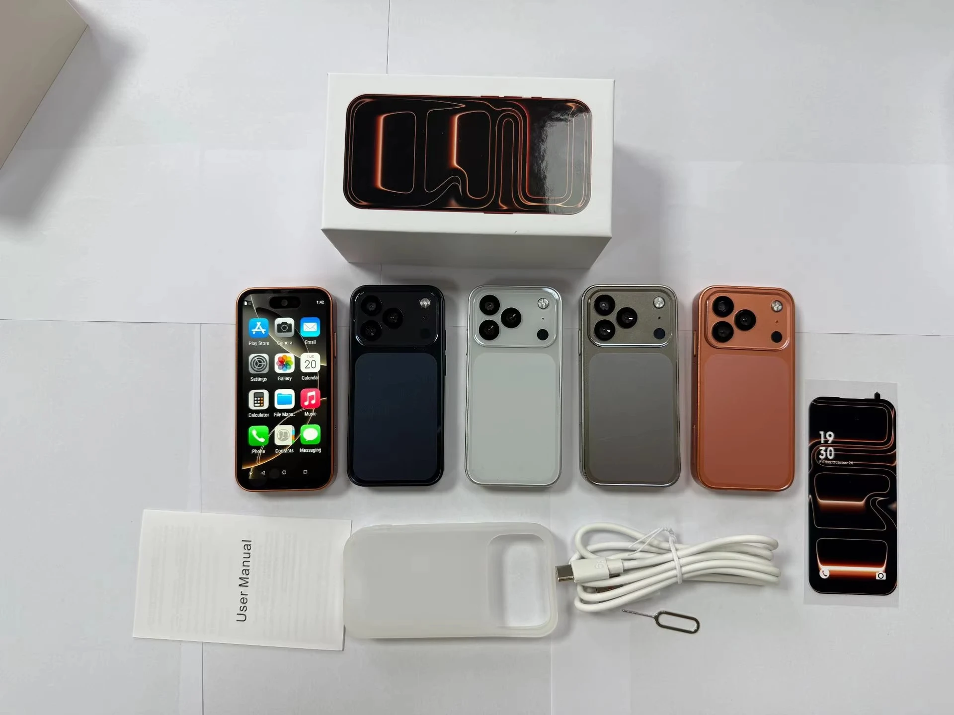 17Promax Mini Orange Mini Smartphone 4G+128GB FHD LTE Android 15 OLED 120Hz Full Cross-Border Stock Wholesale Global Version - Image 2