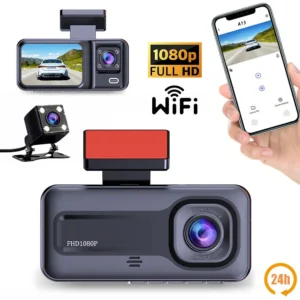 3-in-1 HD 1080P Dashcam Lens Inside Vehicle Car DVR Camera Black Box Camcorder with Video Recorder for BMW With 32g Memory Card