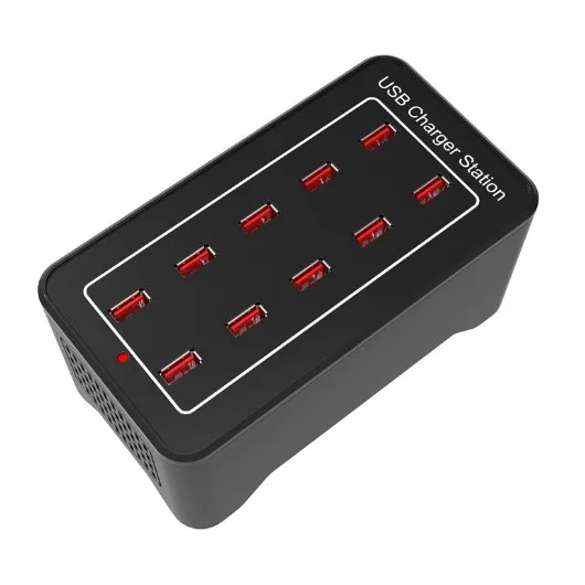 Phone Charging Station 5V 10A USB Ports Power Adapter Charger Adapter 10 Port for Mobile Phone Multifunction Chargers