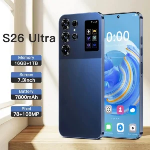 New S26 Ultra 5G Smartphone 7.3-Inch HD Screen 16GB+1TB Dual Card 48+108MP HD Beauty Camera Spanish Language