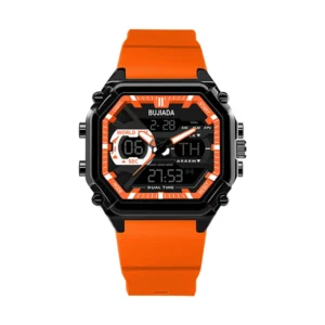 Unique Digital Chronograph Watch Digital Analog Dual Time Display Countdown Stopwatch Punk Cool Design Waterproof Sport Watch Pack of 2