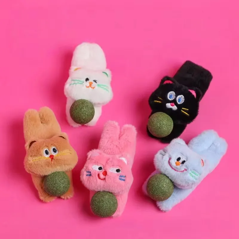 Wholesale Eco-Friendly Cute Plush Cat Toy Resistant to Catnip and Scratching for Teeth Grinding Pet Chew Supplies Pack of 5