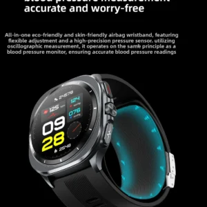 Air Pump Precision Blood Pressure Watch Monitoring Bluetooth Call ECG NFC Cross-border Foreign Trade Smart Sports Aluminum Alloy
