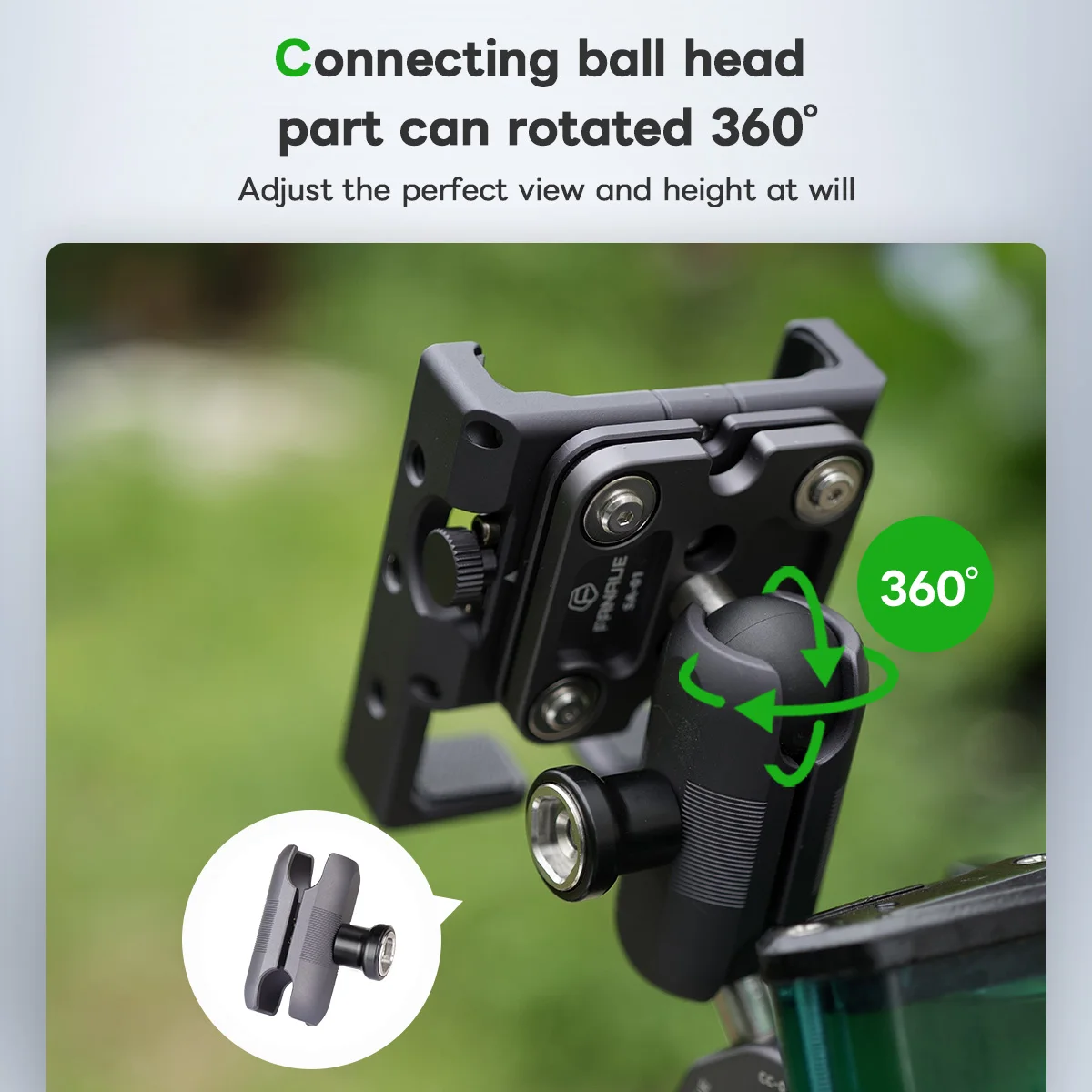 FANAUE DA-60F Double Socket Arm Mobile Phone Holder Anti-Theft Function - Image 3