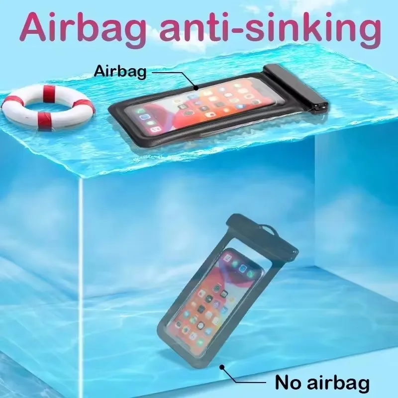 Summer Beach Surfing & Swimming Diving Transparent Touchscreen Window Mobile Case Waterproof PU Bag Pack of 20 - Image 3