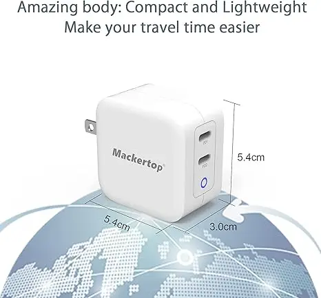 40W Dual-Port USB Fast Charger 2 Type-C Charge Two Devices Power Adapter for iPhone /Android for Ipad Laptop Switch Pack of 10 - Image 4