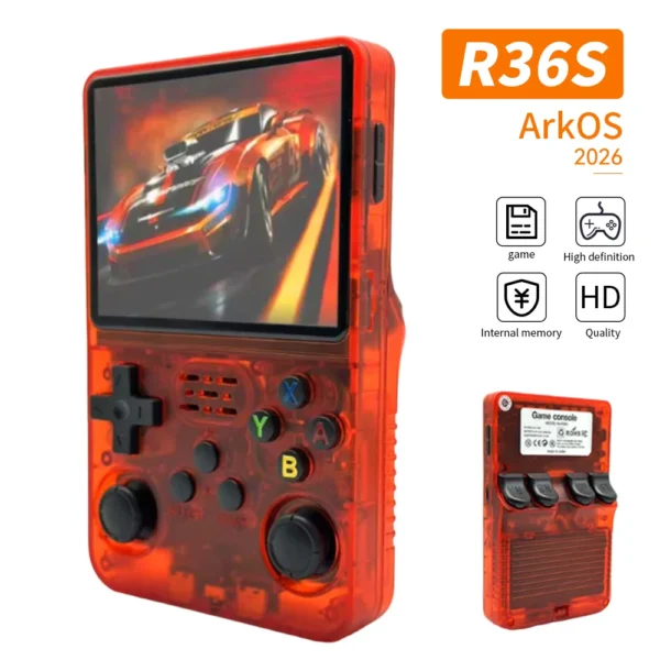 R36S Handheld Game Console 3.5 Inch IPS Screen Retro Game Console Linux ...