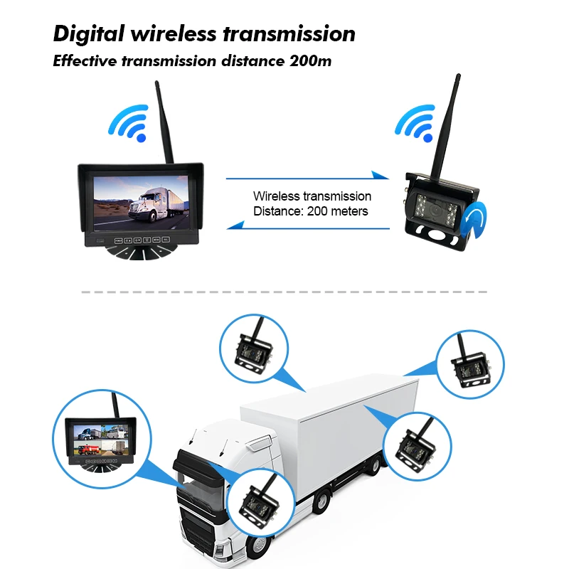 portable monitor wireless carplay screen wireless camera with lcd monitor 7" wireless tft lcd car monitor - Image 3