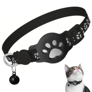 Reflective Cat Collar with Bell Suitable for Apple Airtag OEM ODM Supplier Customizable Pet Accessories Pack of 2