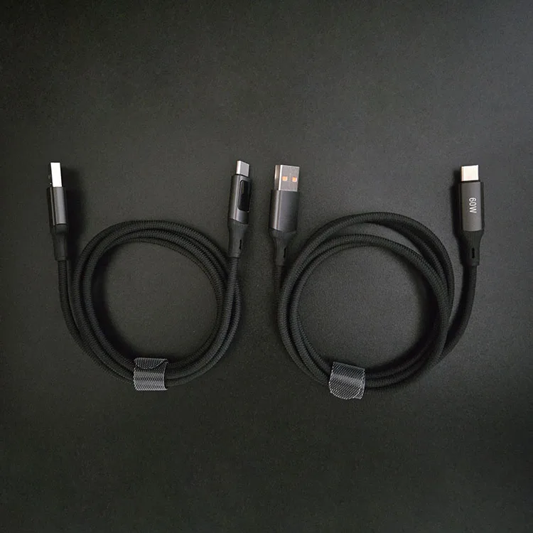 Promotional Industry Portable LED Digital Display Fast Charging USB a to USB Type C Power Cables Pack of 100