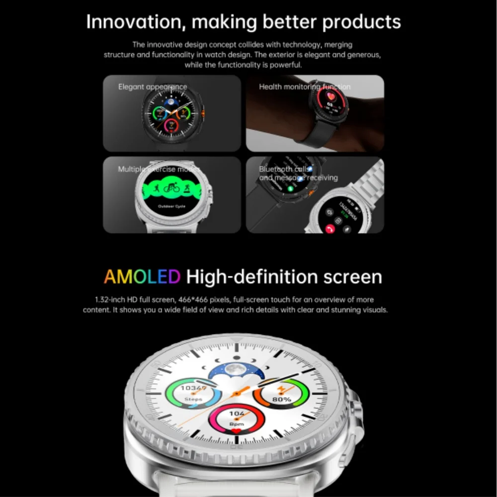 SK46 GPS Smart Watch for Men Outdoor Precise Positioning IP68 Waterproof Monitor Heart Rate Sleep Reloj Inteligente - Image 2