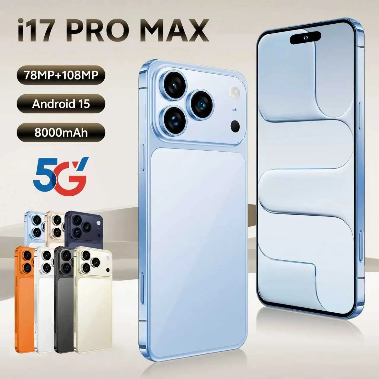 New I16 Pro Max Mobile Phones 5g Dual Sim Global Version Smartphone 10 Core 16gb+1tb Large Screen Cell Phones - Image 2