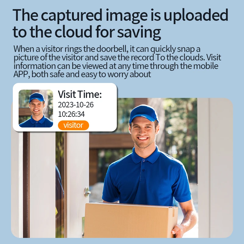 Ip System Smart Waterproof Two-Way Audio Battery Wireless Motion Talking Alexa Video Wifi Doorbell Camera With Video Monitor - Image 4