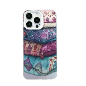 Bohemian Patchwork Art Mirror Case 16 15 14 13 12 11 Pro Max Shockproof Soft Cover with Lens Protection for iPhone 17 Pack of 5