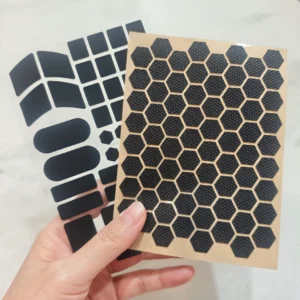 Tactical Grip Tape Pre Cut Hexagons Textured Stickers Anti-Slip Hex Griptape Mouse Stickers Tape Non-Slip Adhesive for Phones